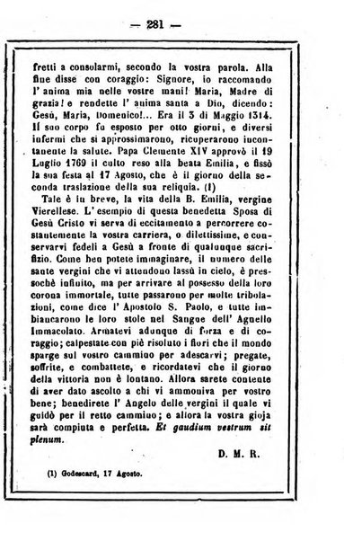 L'angelo delle vergini periodico mensile modenese