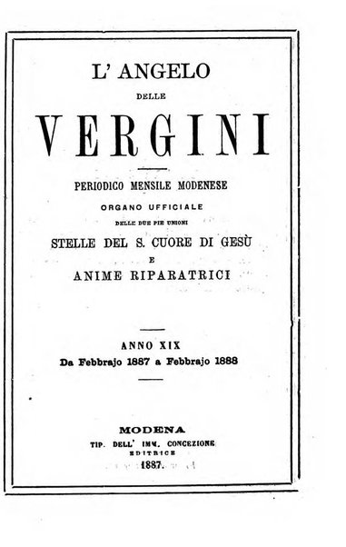 L'angelo delle vergini periodico mensile modenese