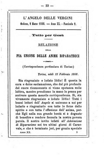 L'angelo delle vergini periodico mensile modenese