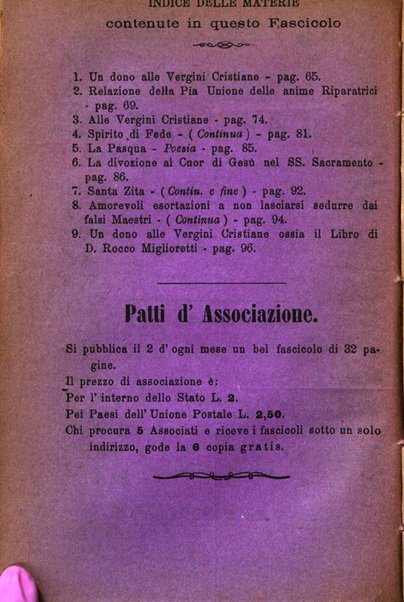 L'angelo delle vergini periodico mensile modenese