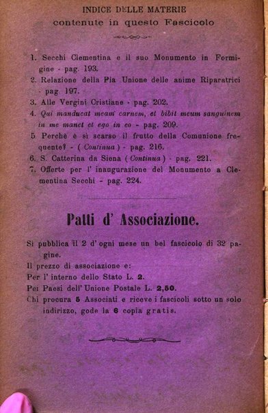 L'angelo delle vergini periodico mensile modenese