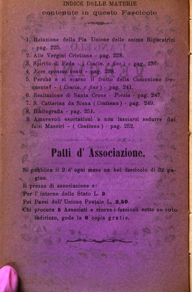 L'angelo delle vergini periodico mensile modenese