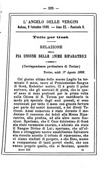 L'angelo delle vergini periodico mensile modenese