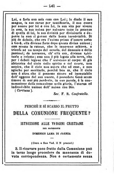 L'angelo delle vergini periodico mensile modenese