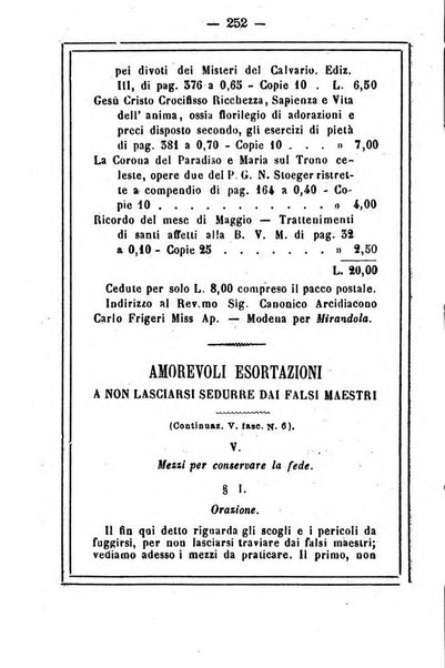 L'angelo delle vergini periodico mensile modenese