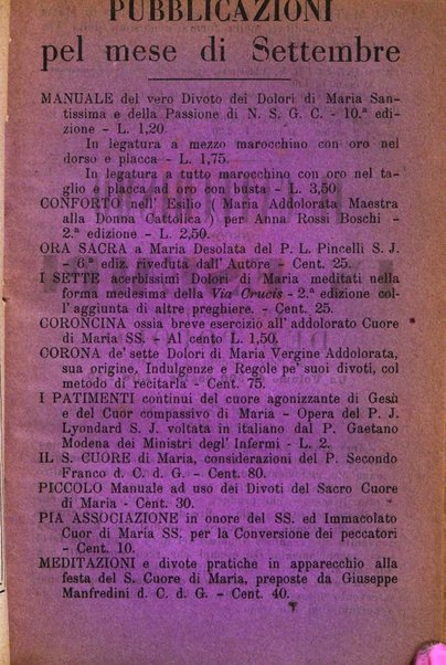 L'angelo delle vergini periodico mensile modenese