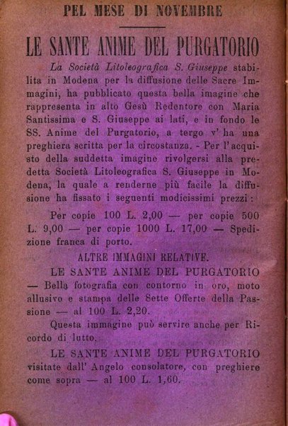 L'angelo delle vergini periodico mensile modenese