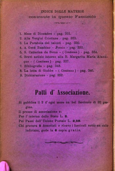 L'angelo delle vergini periodico mensile modenese