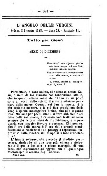 L'angelo delle vergini periodico mensile modenese