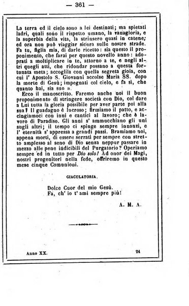 L'angelo delle vergini periodico mensile modenese