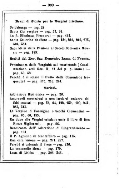 L'angelo delle vergini periodico mensile modenese