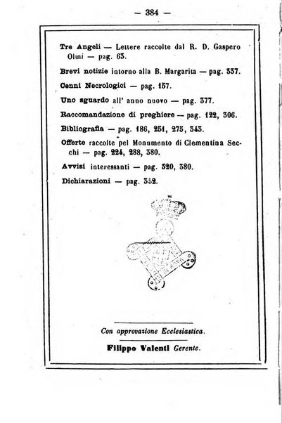 L'angelo delle vergini periodico mensile modenese