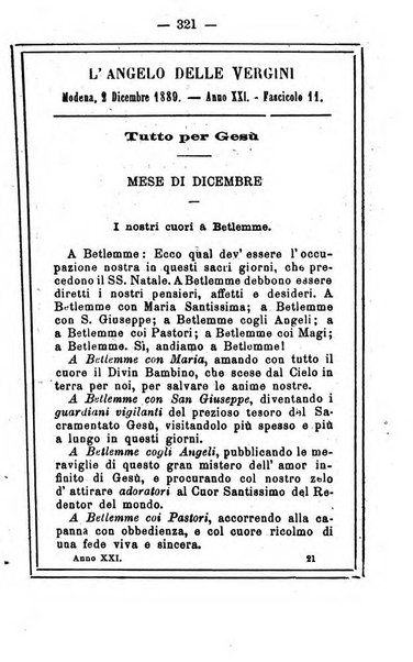 L'angelo delle vergini periodico mensile modenese