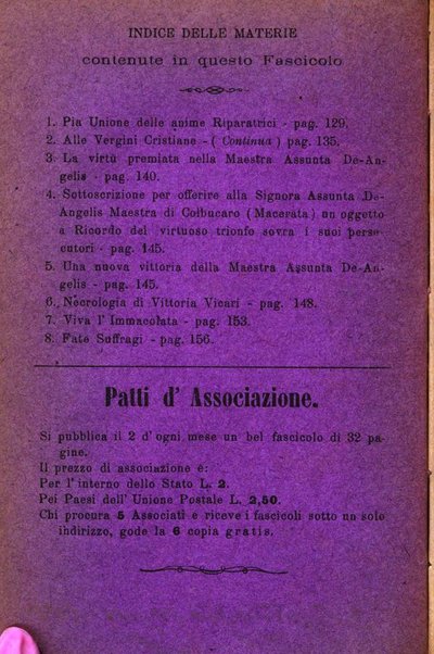 L'angelo delle vergini periodico mensile modenese