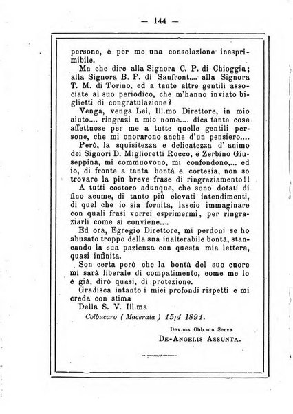 L'angelo delle vergini periodico mensile modenese