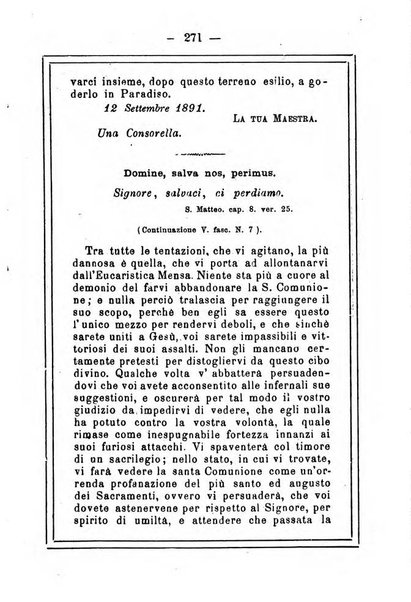 L'angelo delle vergini periodico mensile modenese