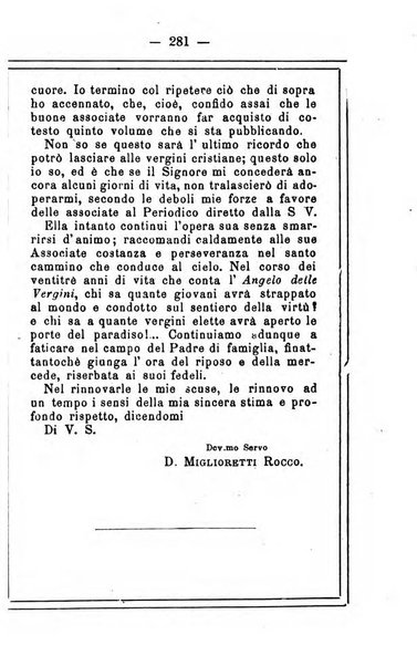 L'angelo delle vergini periodico mensile modenese