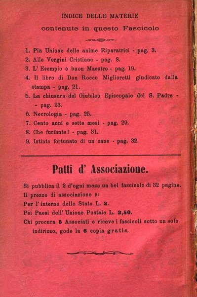 L'angelo delle vergini periodico mensile modenese