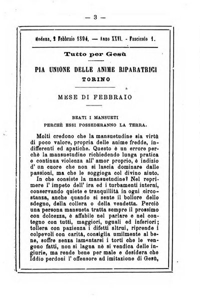 L'angelo delle vergini periodico mensile modenese