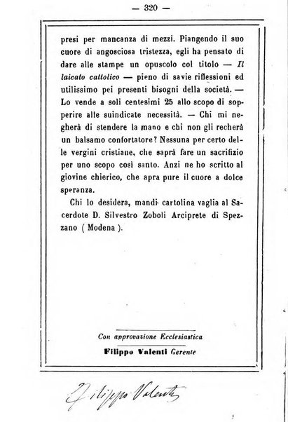 L'angelo delle vergini periodico mensile modenese