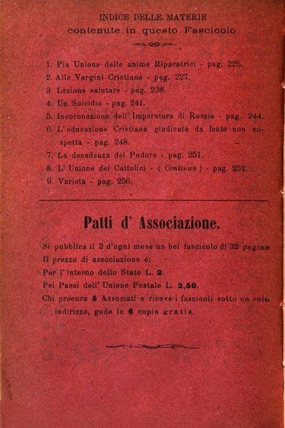 L'angelo delle vergini periodico mensile modenese