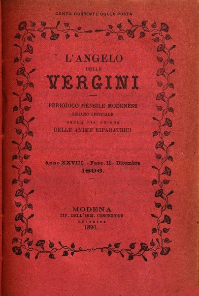 L'angelo delle vergini periodico mensile modenese