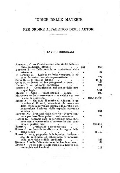 Archivio di patologia infantile