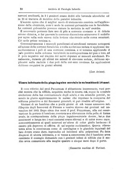 Archivio di patologia infantile