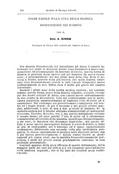 Archivio di patologia infantile