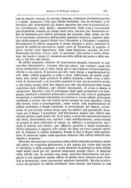 Archivio di patologia infantile