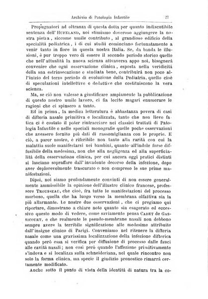 Archivio di patologia infantile