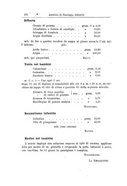 Archivio di patologia infantile