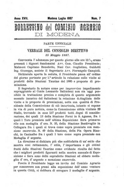 Bollettino del Comizio agrario e della Consociazione italiana pel miglioramento degli animali da cortile, frutta ed ortaggi