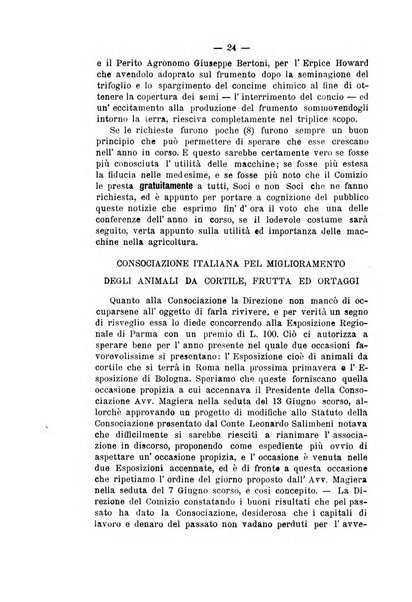 Bollettino del Comizio agrario e della Consociazione italiana pel miglioramento degli animali da cortile, frutta ed ortaggi