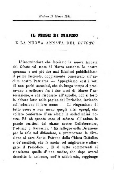 Il divoto di S. Giuseppe