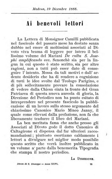 Il divoto di S. Giuseppe