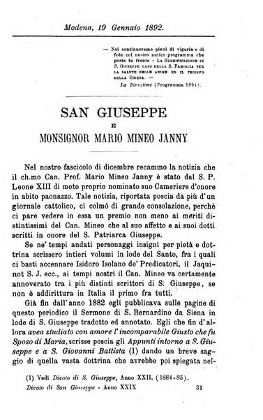 Il divoto di S. Giuseppe