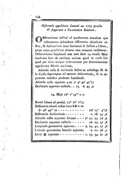 Ephemerides astronomicae. Anni...ad meridianum mediolanensem