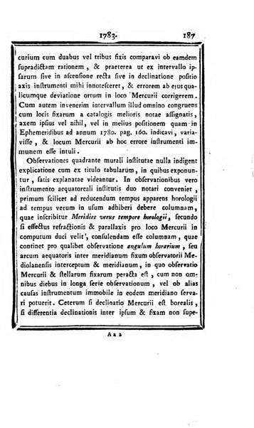 Ephemerides astronomicae. Anni...ad meridianum mediolanensem