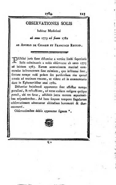 Ephemerides astronomicae. Anni...ad meridianum mediolanensem