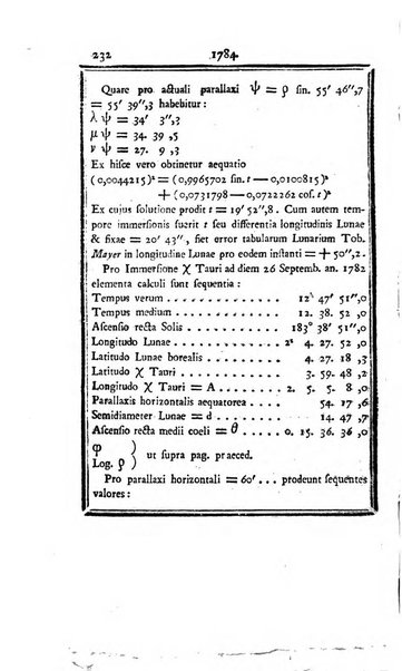 Ephemerides astronomicae. Anni...ad meridianum mediolanensem