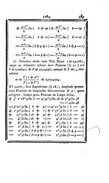 Ephemerides astronomicae. Anni...ad meridianum mediolanensem