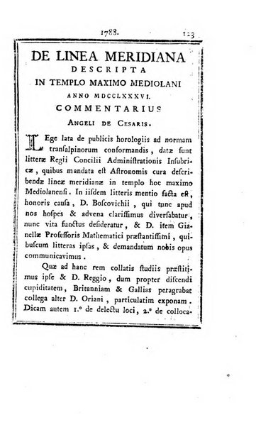 Ephemerides astronomicae. Anni...ad meridianum mediolanensem