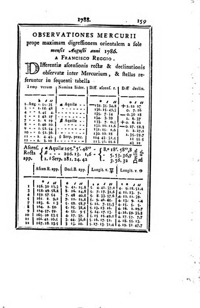 Ephemerides astronomicae. Anni...ad meridianum mediolanensem