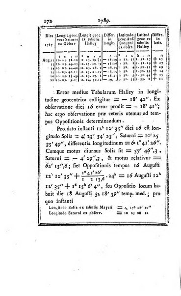 Ephemerides astronomicae. Anni...ad meridianum mediolanensem