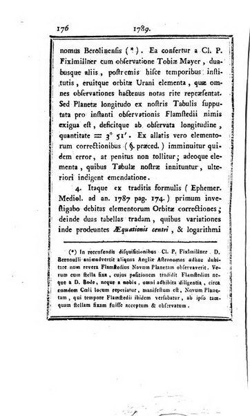 Ephemerides astronomicae. Anni...ad meridianum mediolanensem