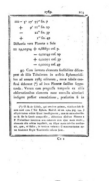 Ephemerides astronomicae. Anni...ad meridianum mediolanensem