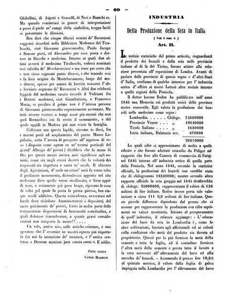 L'indicatore modenese giornale di lettere, industria e varieta con bollettino commerciale