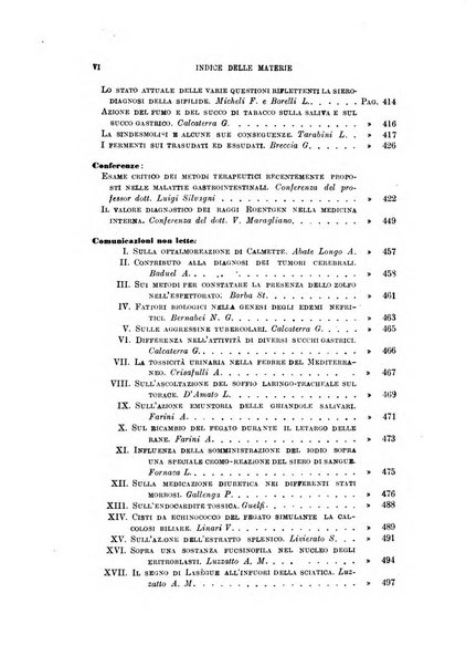 Lavori dei congressi di medicina interna