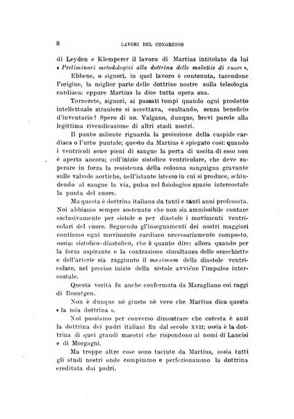 Lavori dei congressi di medicina interna